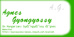 agnes gyongyossy business card